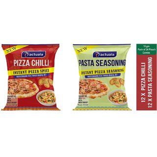AACTUALA COMBO OF PIZZA CHILLI - 10g (pack of 12 ) , PASTA SEASONING - 10g( Pack of 12)