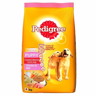 Pedigree Puppy Dry Dog Food, Chicken  Milk, (3 KG)