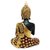 Satvik Enterprises Sitting Buddha Idol Statue for Home Decoration Showpiece,Best Indian Gift for Foreigners (Multicolor)