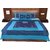 JABAMA Silk Double Bed Cover (Blue)