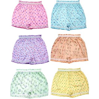 KIDBIRD Girls and Boys Cotton  Inner  Panty Bloomers Combo Pack of 6