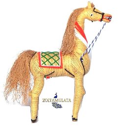 Zoltamulata Handmade Coir Horse for Home Decor Showpiece with Height 11.5 inch.