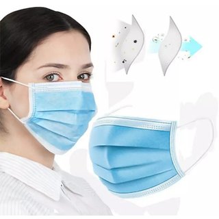                       Combo of 20 Piece Mask Face Masks Unisex Anti Dust Anti Pollution 3 Filter Layers Unisex Anti Dust face mask                                              