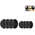Sporto Fitness Rubberised 32 Kg Home Gym Set + Rope + Gym Bag + Dumbbells rods + 3 Ft Bar