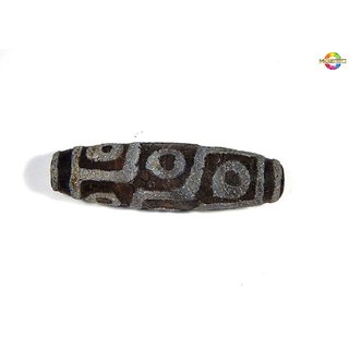 Very big ancient Tibetan nine-eye DZI bead L X B in 7cm X 1.5cm