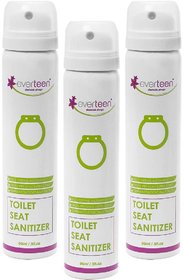 everteen Instant Toilet Seat Sanitizer Spray for Women 3 Packs (90mlEach)
