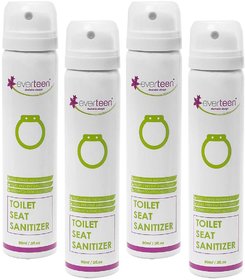 everteen Instant Toilet Seat Sanitizer Spray for Women 4 Packs (90mlEach)