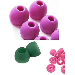 Kuhu Creations Silicon Earbud Mix Color (Size-M) In The Ear Headphone Cushion (Pack of 8, Random Mix Color).