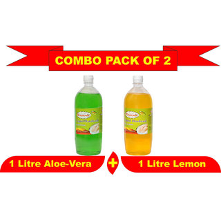                       Liquid Hand Wash 1000ml Pack of 2 of Aloe Vera + Lemon                                              