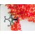 Cherry World Artificial Orange Flowers and a Steel Stand for Indoor/Outdoor Flower Decorative Wall  with Steel Stand