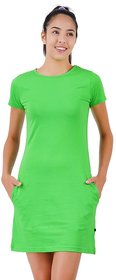 Stoovs, Cotton Women's  T-shirt Dress, Green