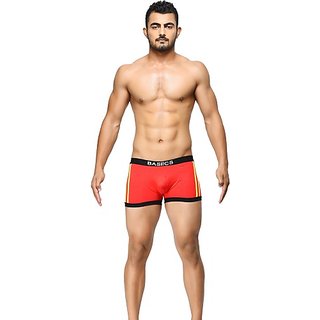                       La Intimo Men's Red Plain Trunks                                              