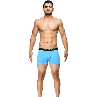                       La Intimo Men's Blue Plain Trunks                                              