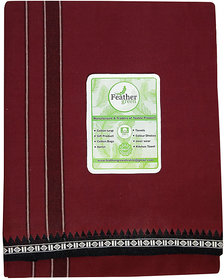 Soft Dhoti-(Maroon Colour  2 meter)