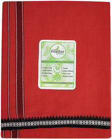 Men's Cotton  Fancy  Lungies-(Red Colour  2 meter)