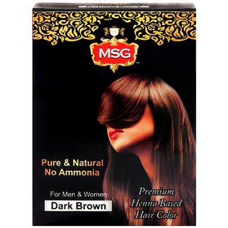 MSG Henna Based Hair Color, Dark Brown (No Ammonia)