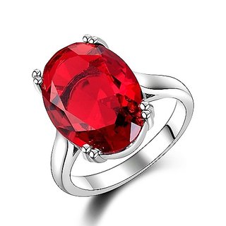                       CEYLONMINE Ruby (  chunni )silver ring unheated & untreated gemstone Ruby / manik ring for unisex                                              
