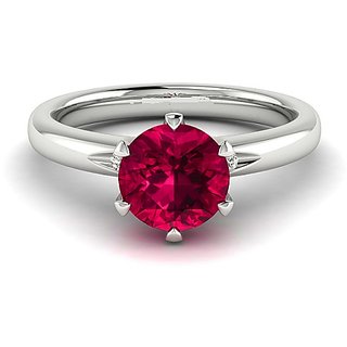                       CEYLONMINE Ruby (  chunni )ring silver natural & lab certified gemstone Ruby / manik ring for unisex                                              