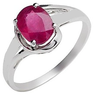                       CEYLONMINE Ruby (  chunni )ring natural & original Ruby / manik gemstone silver ring for astrological purpose                                              