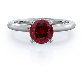                       CEYLONMINE Ruby (  chunni )silver ring unheated & untreated gemstone Ruby / manik ring for unisex                                              