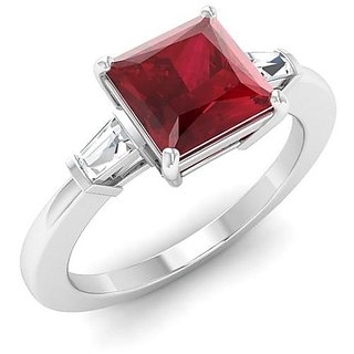                       CEYLONMINE Natural Ruby / manik ring original & lab certified gemstone ruby (  chunni )silver ring for unisex                                              
