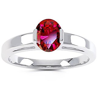                       CEYLONMINE Ruby (  chunni )ring natural & original Ruby / manik gemstone silver ring for astrological purpose                                              