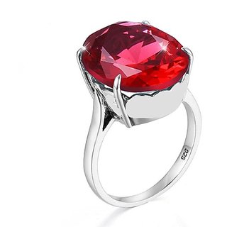                       CEYLONMINE Ruby (  chunni )silver ring unheated & untreated gemstone Ruby / manik ring for unisex                                              