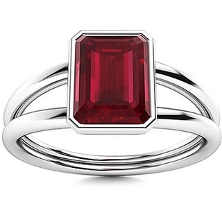                       CEYLONMINE Ruby (  chunni )ring natural & original Ruby / manik gemstone silver ring for astrological purpose                                              