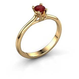                       CEYLONMINE Ruby (chunni) ring gold plated natural & lab certified gemstone  Ruby/ manik ring for unisex                                              