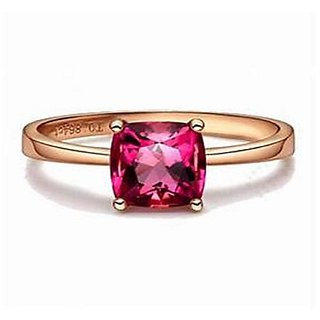                       CEYLONMINE  Ruby/ manik gold plated ring unheated & untreated gemstone ruby (chunni) ring for women & girl                                              