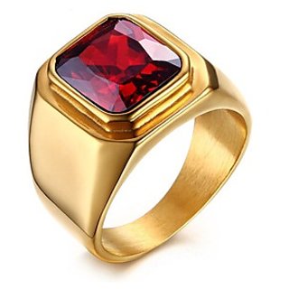                       CEYLONMINE Ruby (chunni) ring gold plated natural & lab certified gemstone  Ruby/ manik ring for unisex                                              
