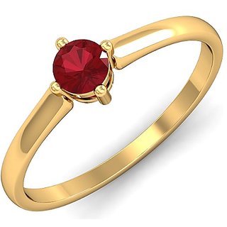                       CEYLONMINE Natural Ruby (chunni) ring original & lab certified gemstone  gold plated ring for unisex                                              