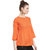 Orange Rayon Regular Top