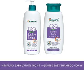 Himalaya  Baby Lotion 400ML Gentle Baby Shampoo 400ML India Combo