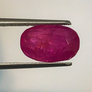                       Precious Stone Ruby 7.5 ratti Original  Lab Certified  Effective Stone By CEYLONMINE                                              