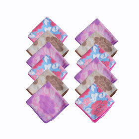 Kids Soft Velvet Napkin Pack of 12 pcs (Size - 25 x 25 cm)