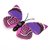 Kuhu Creations Small Butterfly Magnet Plastic 3-D Creative Fridge Stickers, (Multicolor 10 Pcs).