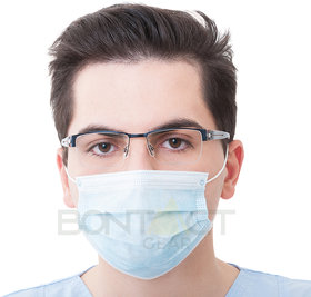 3 Ply Non-Woven Disposable Medical Dust Proof Surgical Face Mouth Masks - Pack Of 50