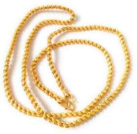 SRI SAI 1gr  gold plated rope chain (24 inches)for unisex