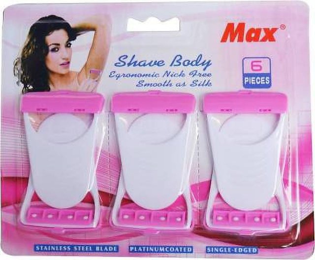 MAX Set of 6 Underarms women Hair Removal Razor Disposable shaver Ladies  hair remover Skin Blade 5