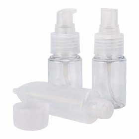 Plastic Refillable Spray Bottle, Lotion Cream Dispenser  Squeeze tube 30 ml capacity each (3 Pcs Combo)