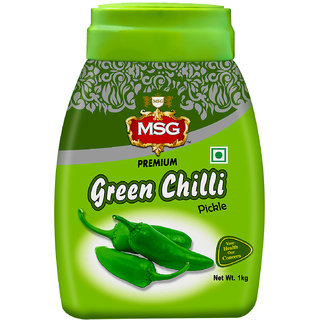 MSG Premium Green Chilli Pickle 1kg
