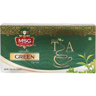 MSG Organic Green Tea, 25 Tea Bags