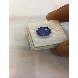 Jaipur Gemstone 9.25 ratti Blue Sapphire / Neelam Stone 100 Original Certified Natural Gemstone