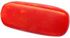 Natural Red Coral Stone 9 Ratti (8.2 carats) Rashi Ratna  Origional and Certified by GEMOLOGICAL LABORATORY OF INDIA (GLI) Moonga Precious Gemstone Unheated and Untreated Top Quality Gems for Astrological Purpose by Accurate Traders