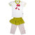 BUZZY Girl's Lime Combo Set (Top, Skirt and Legging)