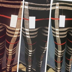 Plaid Design Jacquard Legging