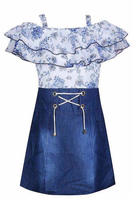 new denim frock design
