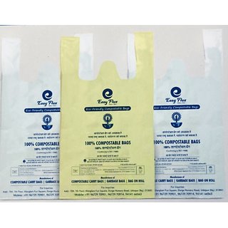 Easy Flux BioDegradable  Compostable Eco Grade  Carry Bags 13x16