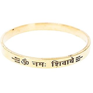 KESAR ZEMS Om Namah Shivay Kada Gold Plated for Men amp Women KESAR ZEMS Om Namah Shivay Kada Gold Plated for Men amp Women